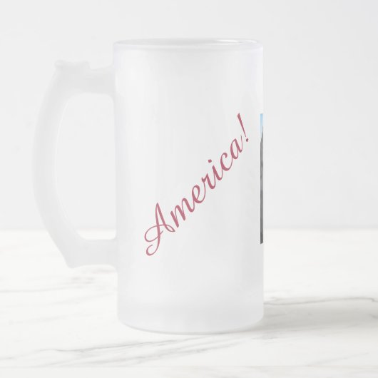 AMERIKA MT. ONTWERP VAN RUSHMORE & TRUMP GLASS MATGLAS BIERPUL (Links)