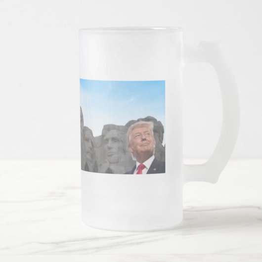 AMERIKA MT. ONTWERP VAN RUSHMORE & TRUMP GLASS MATGLAS BIERPUL (Rechts)