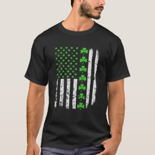  Amerika-N VS-A vlag, Shamrock Green-Clover T-shirt