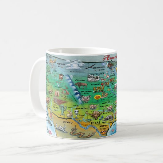 Amerika natuurlijk koffiemok (Voorkant links)