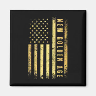 Amerika New Golden Age Gouden Kleur Amerikaanse vl Magneet