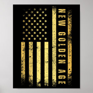Amerika New Golden Age Gouden Kleur Amerikaanse vl Poster