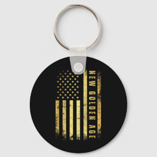 Amerika New Golden Age Gouden Kleur Amerikaanse vl Sleutelhanger