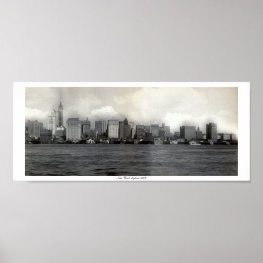 Amerika, New York City skyline 1908 Poster (Voorkant)