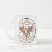 Amerika niet vergeten Dual Logo Matglas Koffiemok (Links)