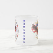 Amerika niet vergeten Dual Logo Matglas Koffiemok (Center)