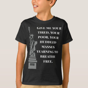Amerika Nieuw Colossus Standbeeld Vrijheid Antirac T-shirt