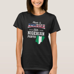 Amerika Nigeria Onderdelen Nigeria Kaart VS Vlag A T-shirt