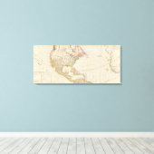 Amerika noord canvas afdruk (Insitu (Houten vloer))