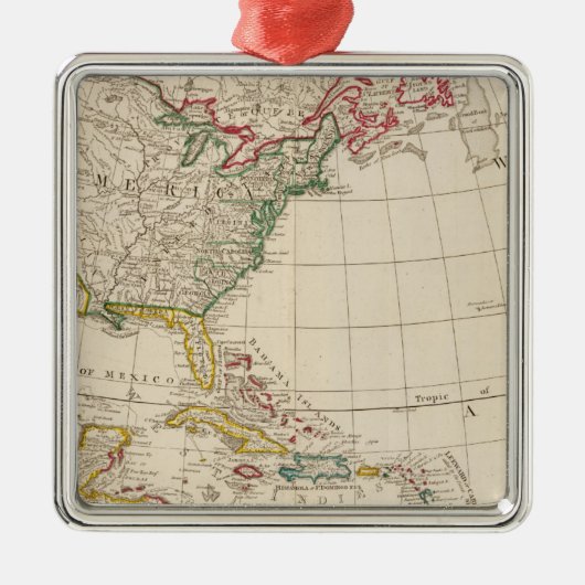 Amerika noord metalen ornament (Voorkant)