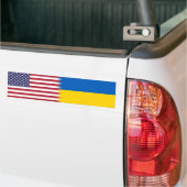 Amerika Oekraïne sluit de vlag van de VS, Oekraïne Bumpersticker (Op Truck)
