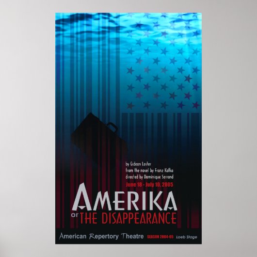 AMERIKA of de verdwijning Poster (Voorkant)