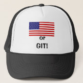 Amerika of GIT. Trucker Pet (Voorkant)