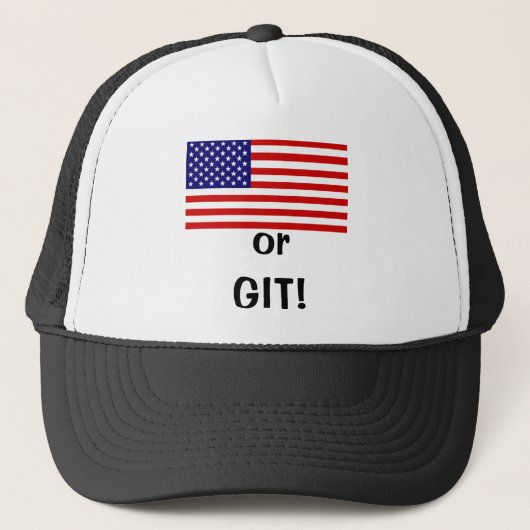 Amerika of GIT. Trucker Pet (Voorkant)