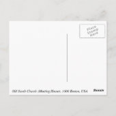 -Amerika, Old South Church Boston c1900 Briefkaart (Achterkant)
