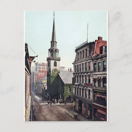 -Amerika, Old South Church Boston c1900 Briefkaart (Voorkant)