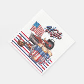 Amerika Onafhankelijkheidsdag 4 juli Barbecuefeest Servet (Hoek)