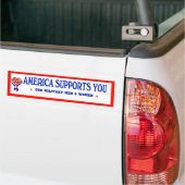 Amerika ondersteunt je BUMPER Bumpersticker (Op Truck)