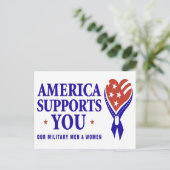 Amerika ondersteunt u LICHT Briefkaart (Staand voorkant)