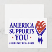 Amerika ondersteunt u LICHT Briefkaart (Voorkant / Achterkant)