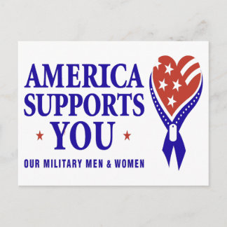 Amerika ondersteunt u LICHT Briefkaart