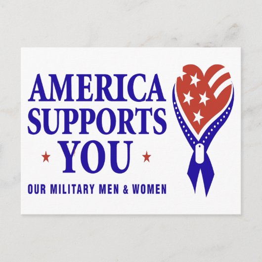 Amerika ondersteunt u LICHT Briefkaart (Voorkant)