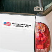 Amerika - Ons team Bumpersticker (Op Truck)