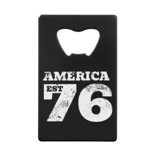 Amerika Oost 1776 Patriottisch Creditkaart Flessenopener