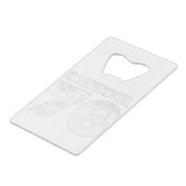 Amerika Oost 1776 Patriottisch Creditkaart Flessenopener (Achterkant Gekanteld)