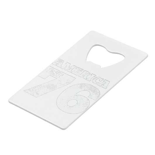 Amerika Oost 1776 Patriottisch Creditkaart Flessenopener (Achterkant Gekanteld)