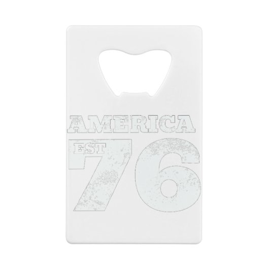 Amerika Oost 1776 Patriottisch Creditkaart Flessenopener (Achterkant)