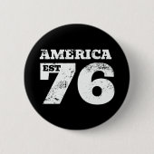 Amerika Oost 1776 Patriottisch Ronde Button 5,7 Cm (Voorkant)