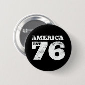 Amerika Oost 1776 Patriottisch Ronde Button 5,7 Cm (Voorkant /achterkant)