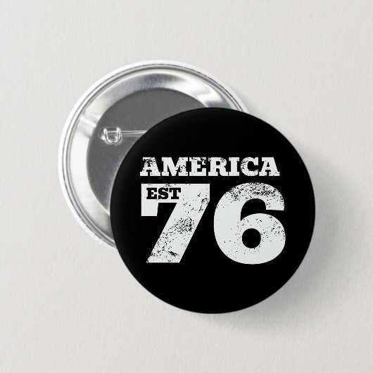 Amerika Oost 1776 Patriottisch Ronde Button 5,7 Cm (Voorkant /achterkant)