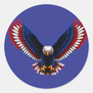 Amerika op 250 Nog steeds vliegend Patriotische Ad Ronde Sticker
