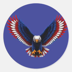 Amerika op 250 Nog steeds vliegend Patriotische Ad Ronde Sticker