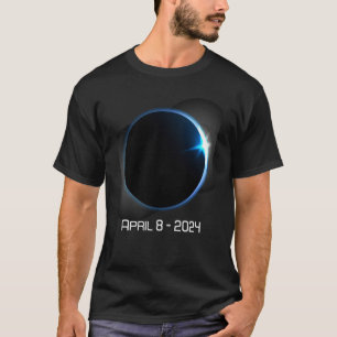 Amerika op 8 april 2024 astronomische totaliteit e t-shirt