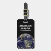 Amerika op Aardedag. Bagagelabel (Voorkant verticaal)