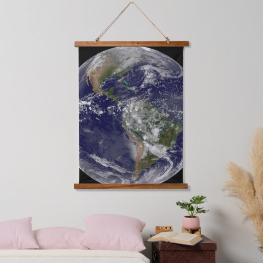 Amerika op Aardedag. Hangend Wandkleed (Slaapkamer)