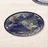 Amerika op Aardedag. Ronde Kartonnen Onderzetter (Gebogen)