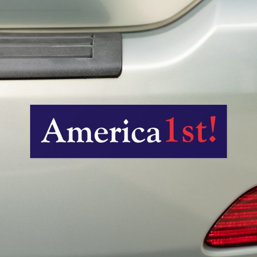 Amerika op de 1e plaats! bumpersticker (Op auto)