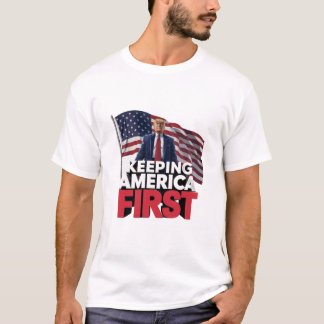 Amerika op de eerste plaats houden t-shirt