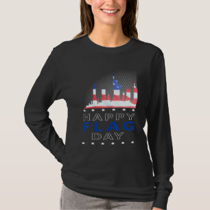 Amerika op vlaggendag t-shirt