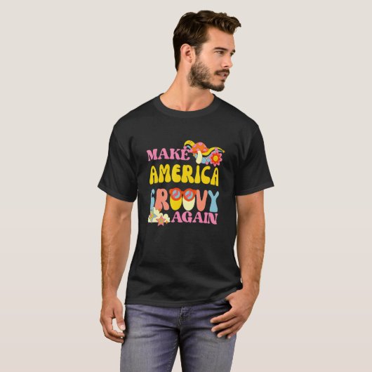 Amerika opnieuw laten groeien tot 70 jaar Retro Pe T-shirt (Voorkant volledig)
