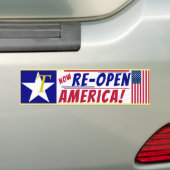 Amerika opnieuw openen bumpersticker (Op auto)