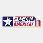 Amerika opnieuw openen bumpersticker (Voorkant)
