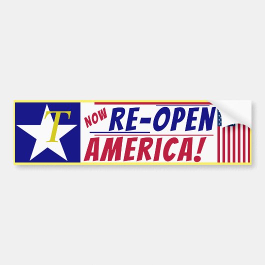 Amerika opnieuw openen bumpersticker (Voorkant)