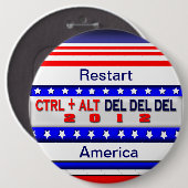 Amerika opnieuw opstarten ronde button 6,0 cm (Voorkant /achterkant)