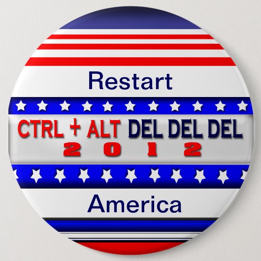 Amerika opnieuw opstarten ronde button 6,0 cm (Voorkant)
