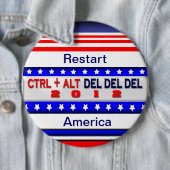 Amerika opnieuw opstarten ronde button 6,0 cm (In situ)